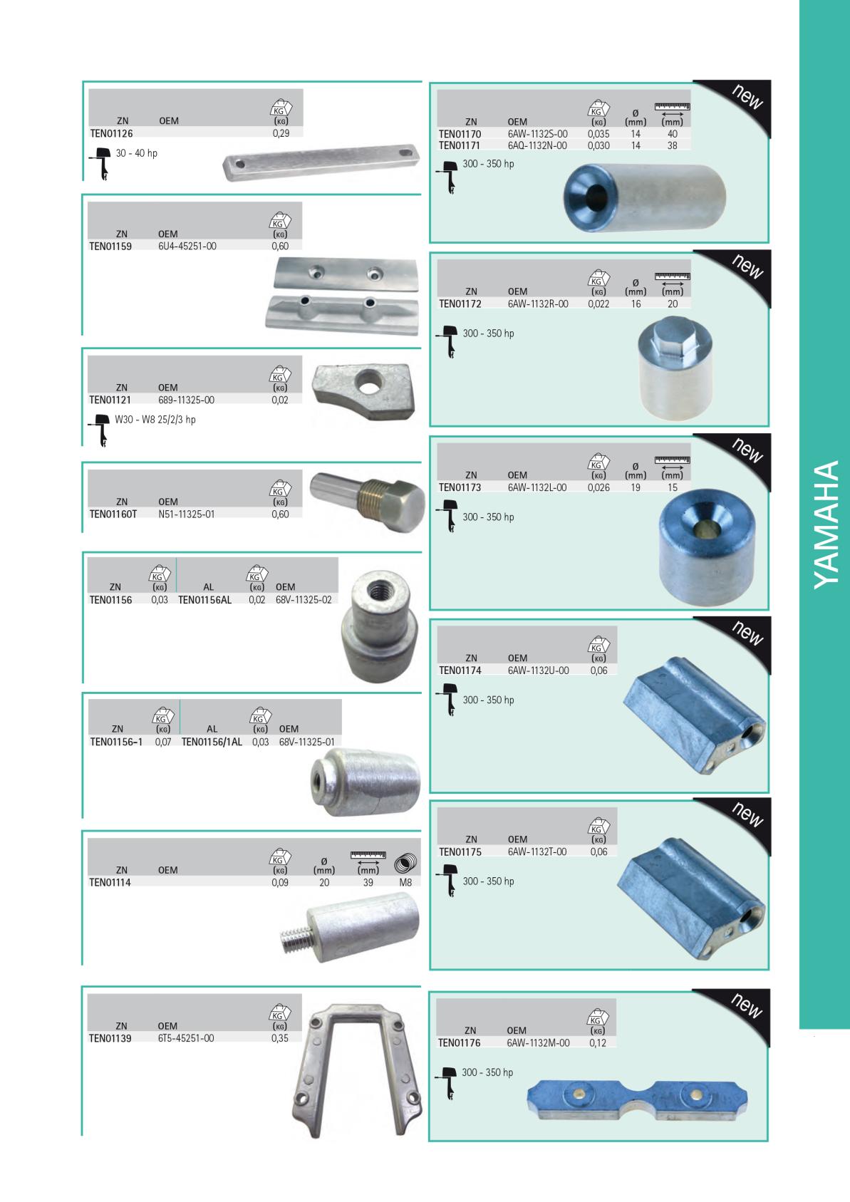 Yamaha Deniz Motoru Tutya Anode Tutya Kit 10 Yamaha Deniz Motoru Tutya Anode Tutya Kit