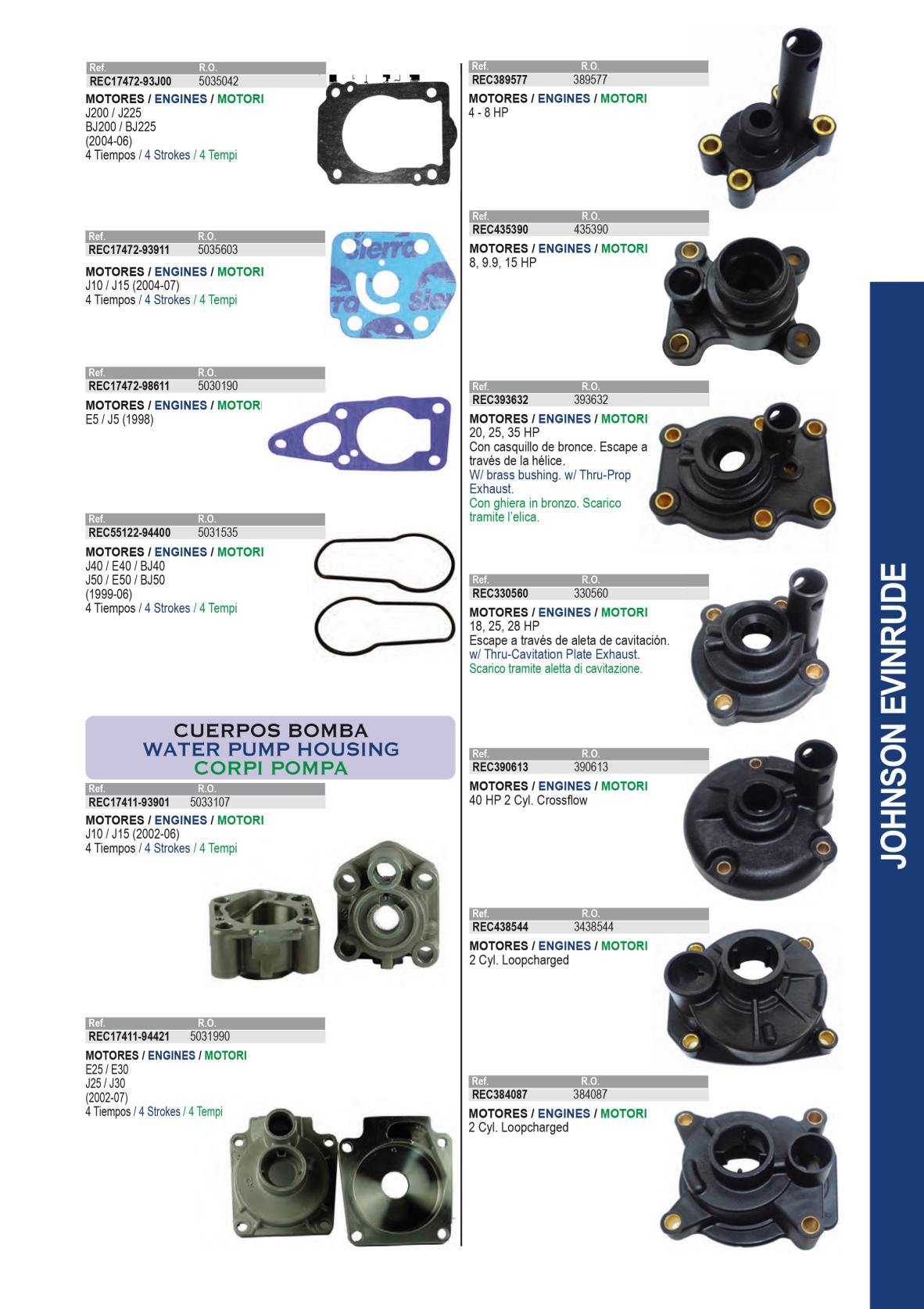 Evinrude Johnson Deniz Motoru Su Pompası 4 Evinrude Johnson Deniz Motoru Su Pompası 4
