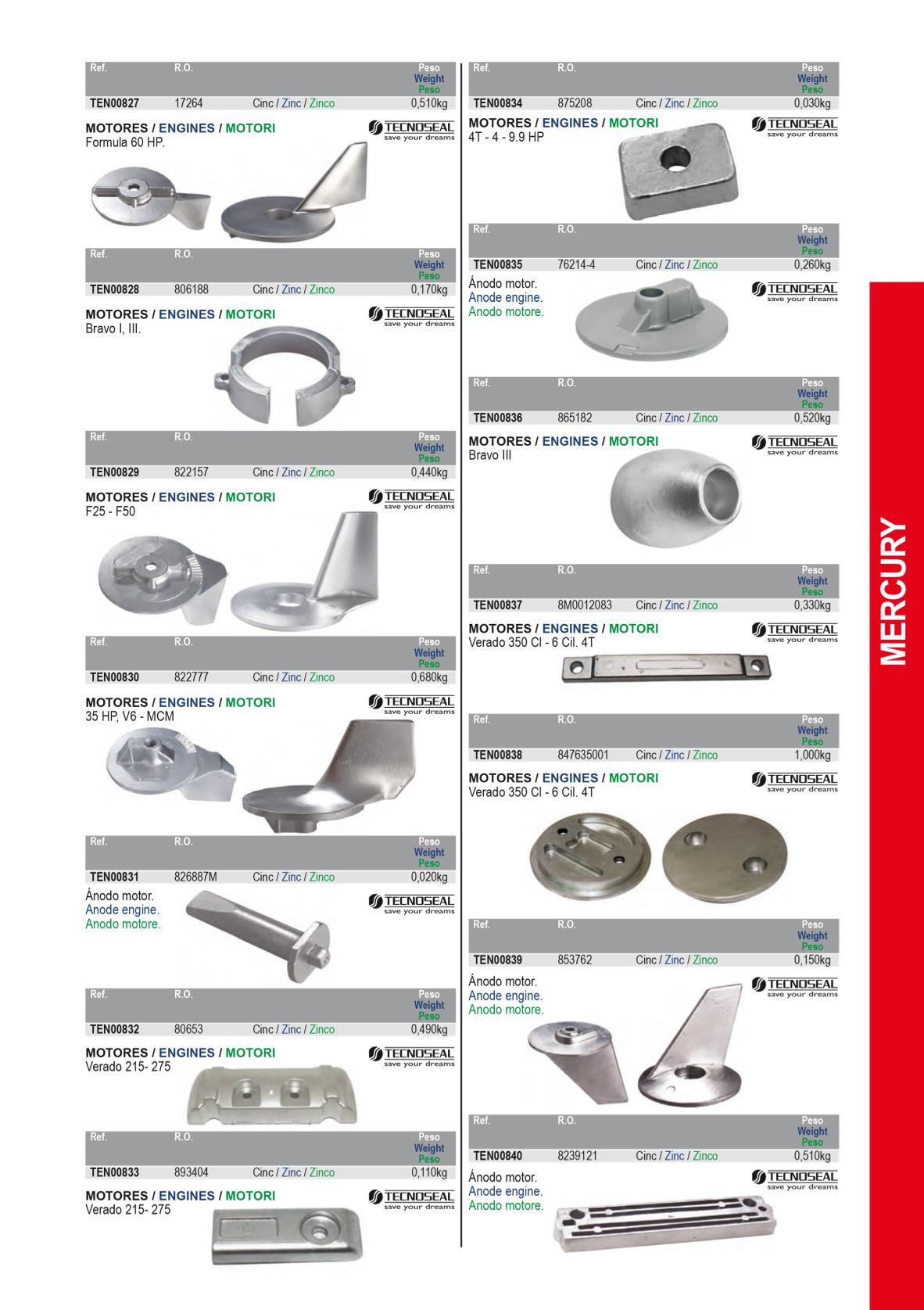 Mercury Mariner Deniz Motoru Tutya Ve Anode 5 Mercury Mariner Deniz Motoru Tutya Ve Anode